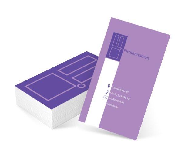 Violette Tür, Bauwesen, Fenster und Türen - Visitenkarten Netprint Online Vorlagen