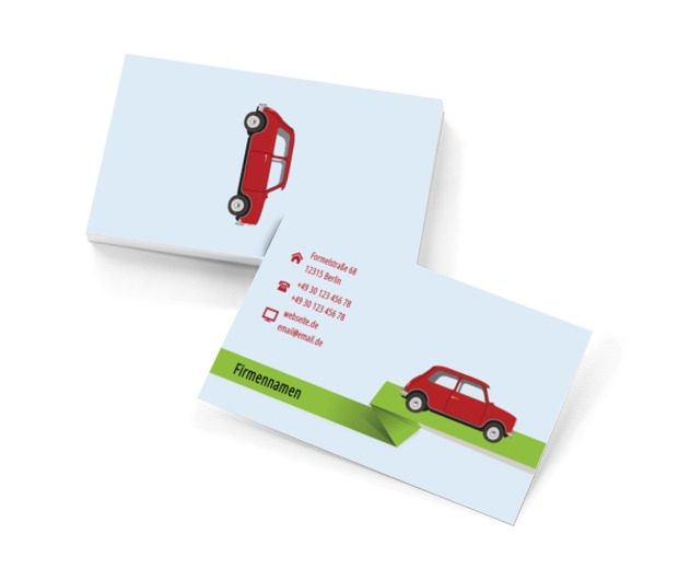 Rotes Spielzeugauto, Motorisierung, Fahrzeugmarkt - Visitenkarten Netprint Online Vorlagen