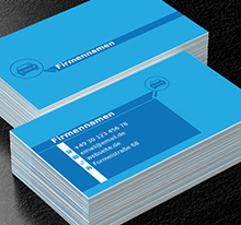 Blaues Auto, Motorisierung, Fahrzeugmarkt - Visitenkarten Netprint