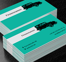 Retro-Fahrzeug, Motorisierung, Fahrzeugmarkt - Visitenkarten Netprint