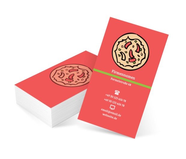 Italienische Geschmäcke, Gastronomie, Pizzeria - Visitenkarten Netprint Online Vorlagen