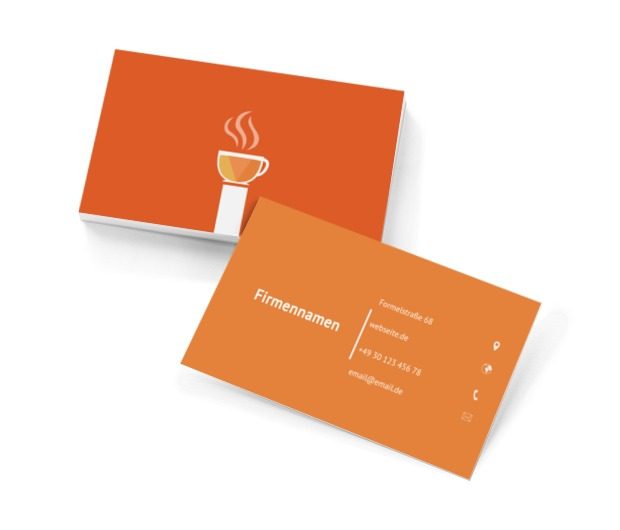 Eine Tasse heißen Kaffee 2, Gastronomie, Café - Visitenkarten Netprint Online Vorlagen