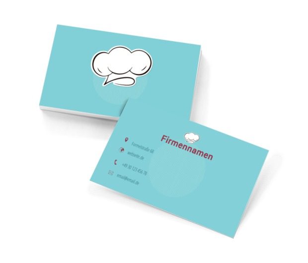 Kochmütze, Gastronomie, Restaurant - Visitenkarten Netprint Online Vorlagen