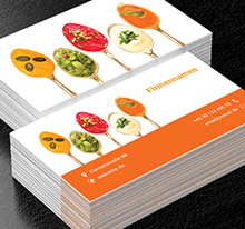 Löffel voller Geschmacksrichtungen, Gastronomie, Restaurant - Visitenkarten Netprint