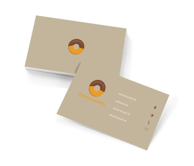 Zweifarbiger Donut, Gastronomie, Konditorei - Visitenkarten Netprint Online Vorlagen