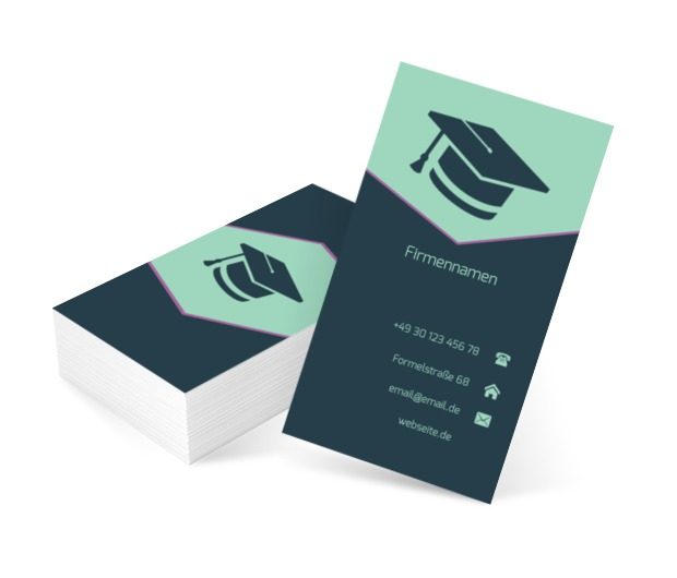 Hut eines Hutes, Bildung, Nachhilfestunden - Visitenkarten Netprint Online Vorlagen