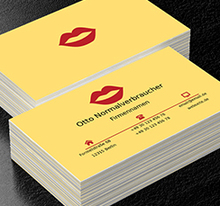 Lippen auf einem gelben Hintergrund, Bildung, Logopäde - Visitenkarten Netprint