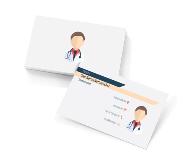 Arztfigur, Medizin, Arzt - Visitenkarten Netprint Online Vorlagen