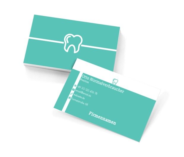 Glänzender Zahn, Medizin, Stomatologie - Visitenkarten Netprint Online Vorlagen