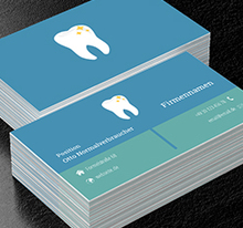 Zahn mit goldenen Reflexen, Medizin, Stomatologie - Visitenkarten Netprint