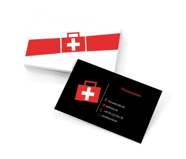 Medizinische Ausrüstung, Medizin, Gesundheitswesen - Visitenkarten Netprint Online Vorlagen