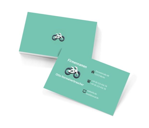 Weißes Fahrrad, Motive, Gegenstände - Visitenkarten Netprint Online Vorlagen