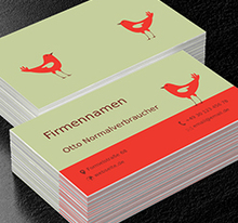 Rote Vögel, Motive, Tiere - Visitenkarten Netprint