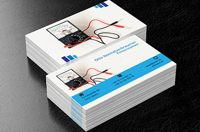 Professionelles Multimeter, Bauwesen, Elektriker - Visitenkarten Netprint