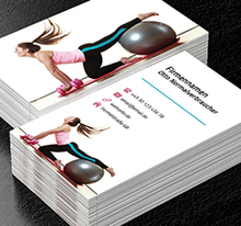 Trainierende Frau, Gesundheit und Schönheit, Fitnesscenter - Visitenkarten Netprint