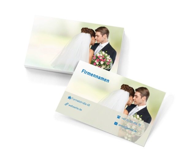 Ein junges Paar, Fotografie, Hochzeitsfotograf - Visitenkarten Netprint Online Vorlagen