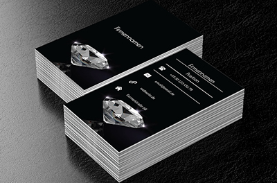 Ein leuchtender Diamant, Verkauf, Juwelier - Visitenkarten Netprint