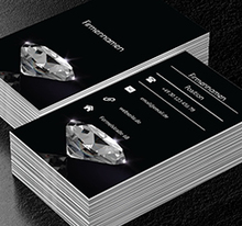 Ein leuchtender Diamant, Verkauf, Juwelier - Visitenkarten Netprint