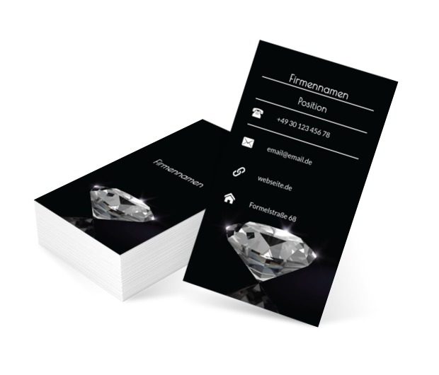 Ein leuchtender Diamant, Verkauf, Juwelier - Visitenkarten Netprint Online Vorlagen