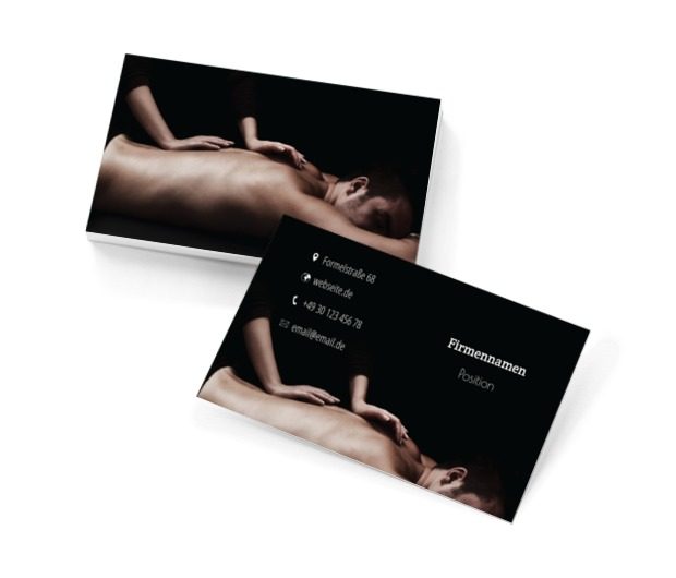 Männermassage, Medizin, Masseur - Visitenkarten Netprint Online Vorlagen