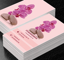 Steine ​​und Orchidee, Gesundheit und Schönheit, SPA - Visitenkarten Netprint