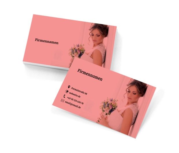 Nachdenklich Braut, Verkauf, Brautkleider - Visitenkarten Netprint Online Vorlagen