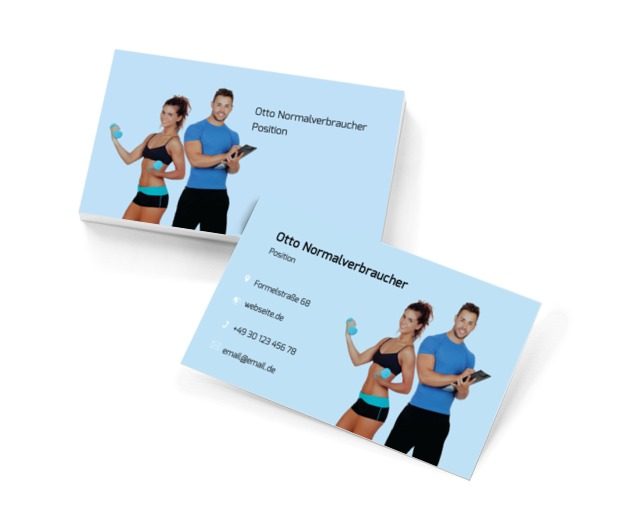 Zwei Trainer, Gesundheit und Schönheit, Persönlicher Trainer - Visitenkarten Netprint Online Vorlagen