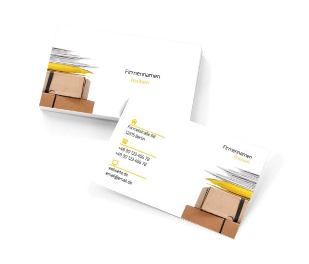 Pakete und Papiere, Transport, Kurierdienste - Visitenkarten Netprint Online Vorlagen