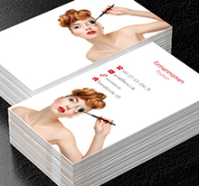 Die sich schminkende Frau, Gesundheit und Schönheit, Make- up - Visitenkarten Netprint