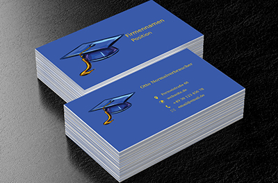 Blauer Hut, Bildung, Privatschule - Visitenkarten Netprint