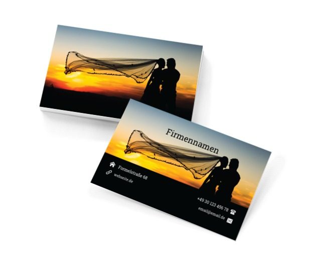Schleier im Wind, Fotografie, Hochzeitsfotograf - Visitenkarten Netprint Online Vorlagen