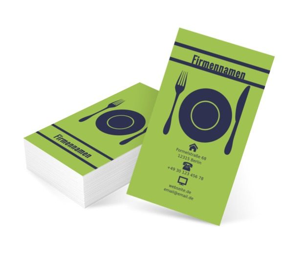 Gesundes und leckeres Essen, Gastronomie, Restaurant - Visitenkarten Netprint Online Vorlagen