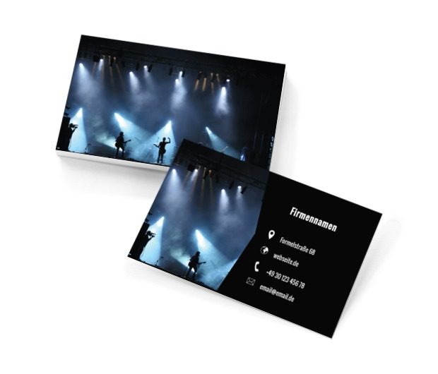 Live-Konzert, Unterhaltung, Musikklub - Visitenkarten Netprint Online Vorlagen