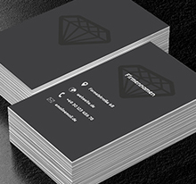 Diamant auf einem grauen Hintergrund, Verkauf, Juwelier - Visitenkarten Netprint