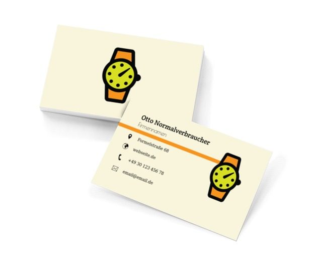 Goldenes Schild, Verkauf, Uhrmacher - Visitenkarten Netprint Online Vorlagen