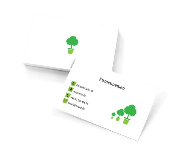 Drei Bäume, Umwelt und Natur, Landschaftsarchitektur - Visitenkarten Netprint Online Vorlagen