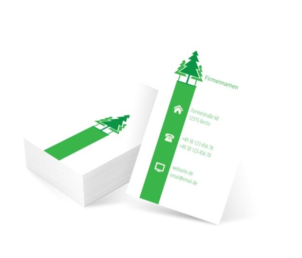 Drei Weihnachtsbäume, Umwelt und Natur, Landschaftsarchitektur - Visitenkarten Netprint Online Vorlagen