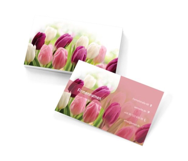 Tulpenfelder, Umwelt und Natur, Blumenladen - Visitenkarten Netprint Online Vorlagen