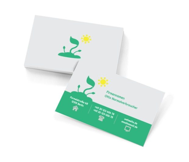 Gekeimte Pflanze, Umwelt und Natur, Umweltschutz - Visitenkarten Netprint Online Vorlagen