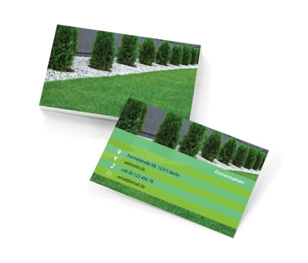Grüner Garten, Umwelt und Natur, Gartendienstleistungen - Visitenkarten Netprint Online Vorlagen