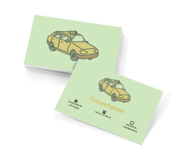 Taxi Auto, Transport, Taxi - Visitenkarten Netprint Online Vorlagen