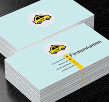 Taxi in einem Kreis, Transport, Taxi - Visitenkarten Netprint