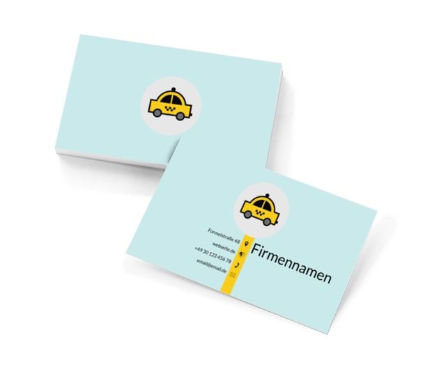 Taxi in einem Kreis, Transport, Taxi - Visitenkarten Netprint Online Vorlagen