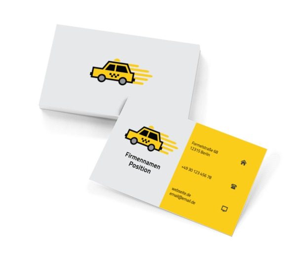 Schnelles Taxi, Transport, Taxi - Visitenkarten Netprint Online Vorlagen