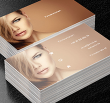 Schöne Blondine, Gesundheit und Schönheit, Friseursalon - Visitenkarten Netprint