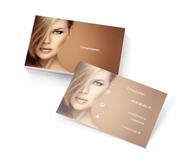 Schöne Blondine, Gesundheit und Schönheit, Friseursalon - Visitenkarten Netprint Online Vorlagen