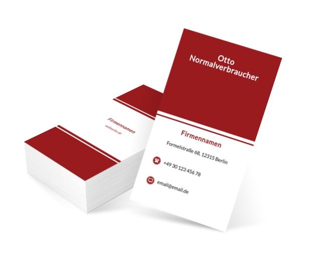 Rot und Weiß, Motive, Universelle - Visitenkarten Netprint Online Vorlagen