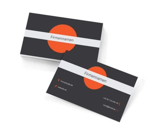 Orange Kreis, Motive, Universelle - Visitenkarten Netprint Online Vorlagen