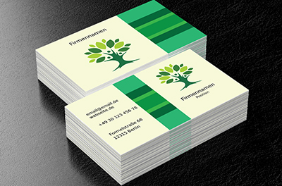 In einem grünen, Olivenhain, Umwelt und Natur, Gartendienstleistungen - Visitenkarten Netprint