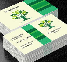 In einem grünen, Olivenhain, Umwelt und Natur, Gartendienstleistungen - Visitenkarten Netprint